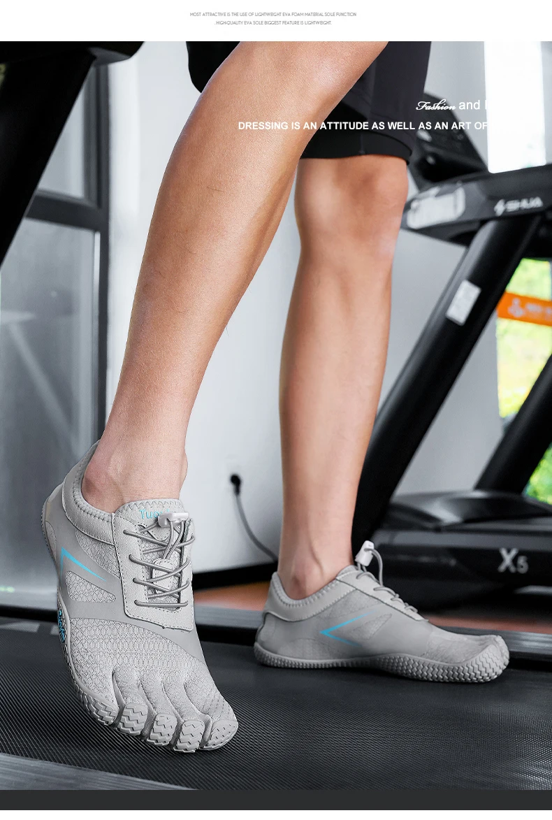 Professionelle Fünf-Zehen-Gym-Trainingsschuhe, Indoor-Sportschuhe, Komfort-Gewichtheber-Trainingsschuhe, Wander- und Watschuhe, rutschfest – Detail 17
