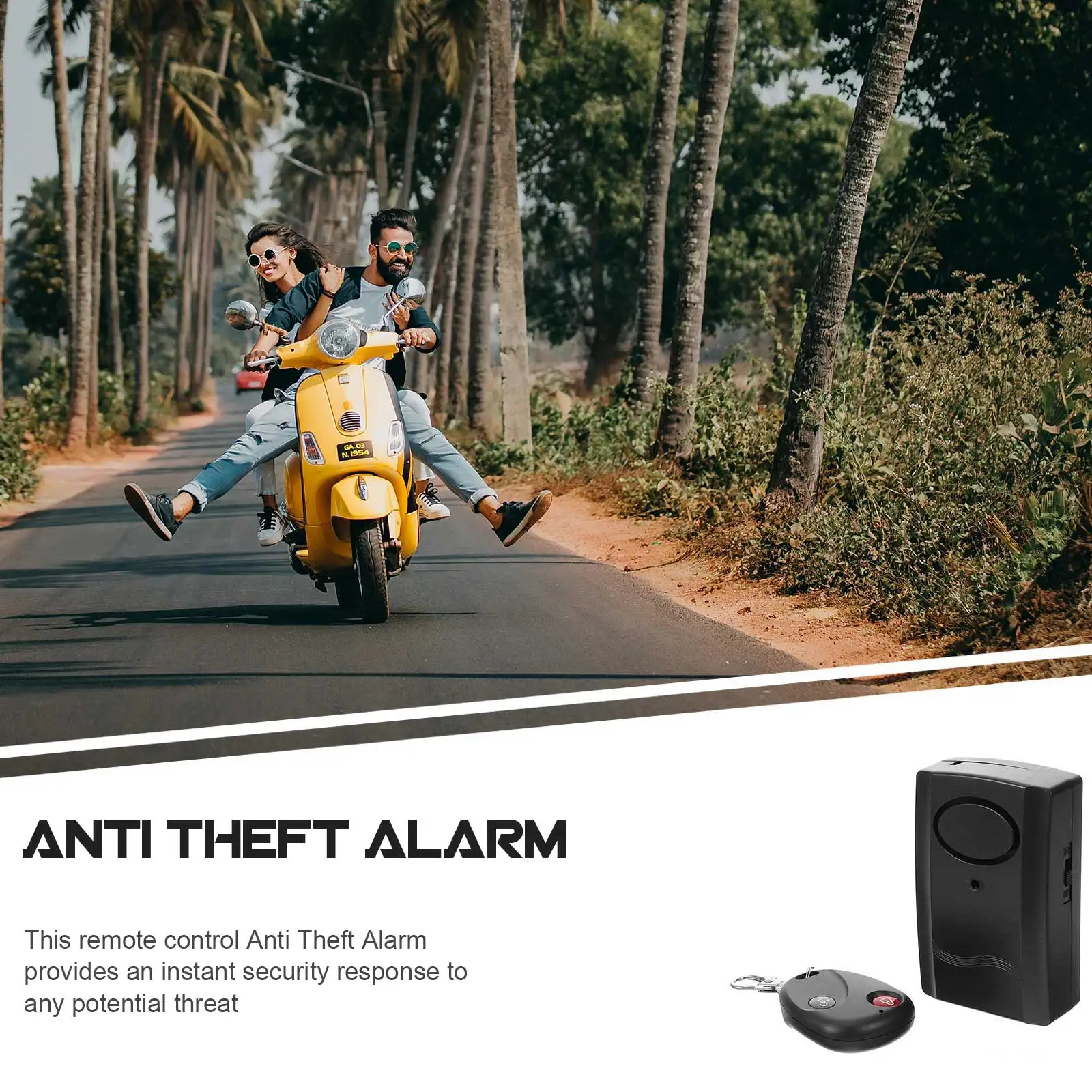 

Vibration Alarm Motion Sensor Anti Theft System for Door Window Motorcycle Electric Bike Security Alert Remote Control Wireless