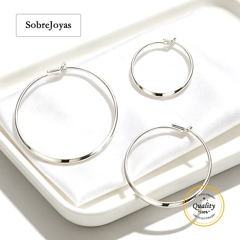 

Flattened Wire Hoop 925 Sterling Silver Wire Hoop Earrings Jewelry Hoop Earrings Brincos Pendientes Oorbellen Women Earrings