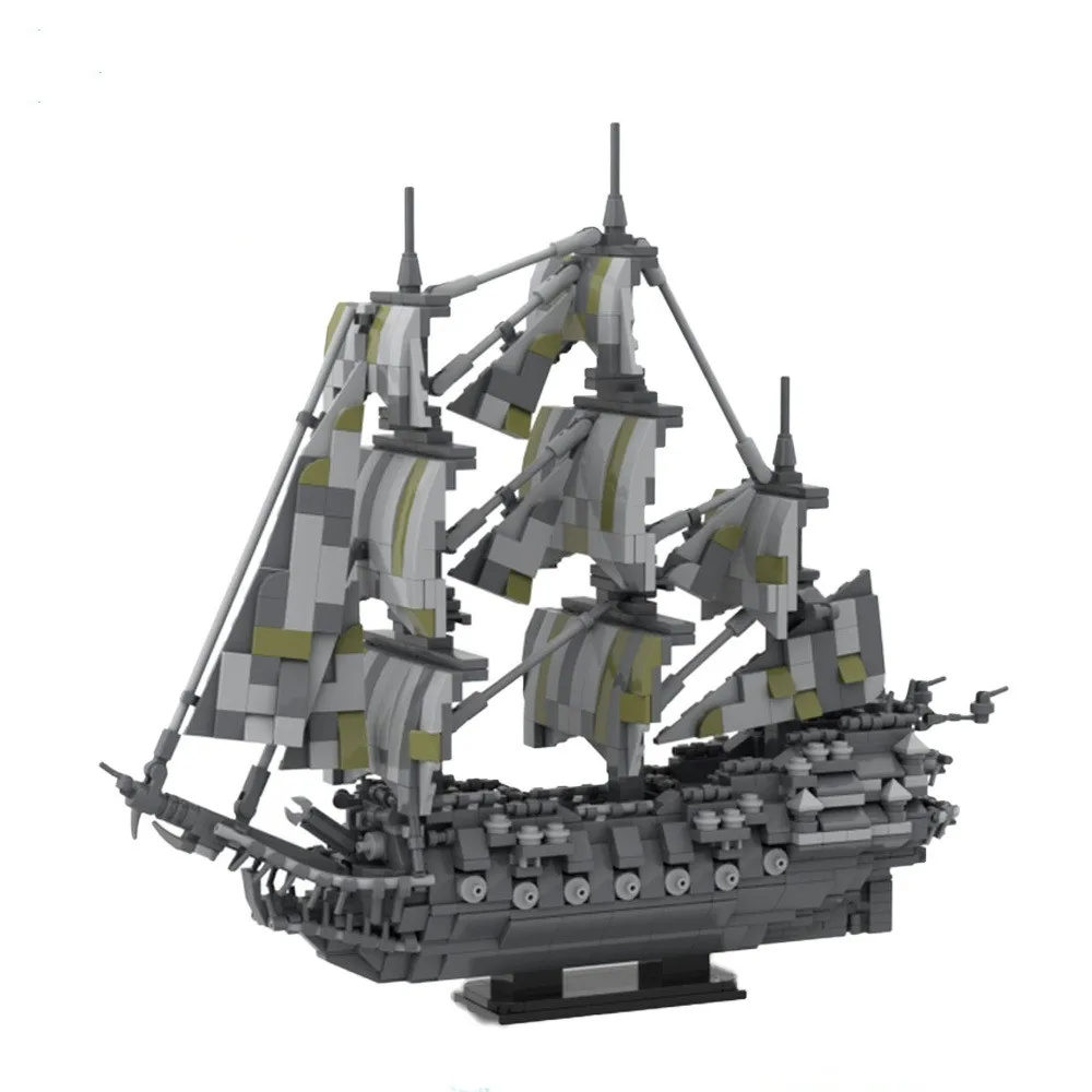 MOC Transport Sailboat MOC-171486 Dutch Voyager Model Block Assembly Brick DIY Puzzle Children's Birthday Gift