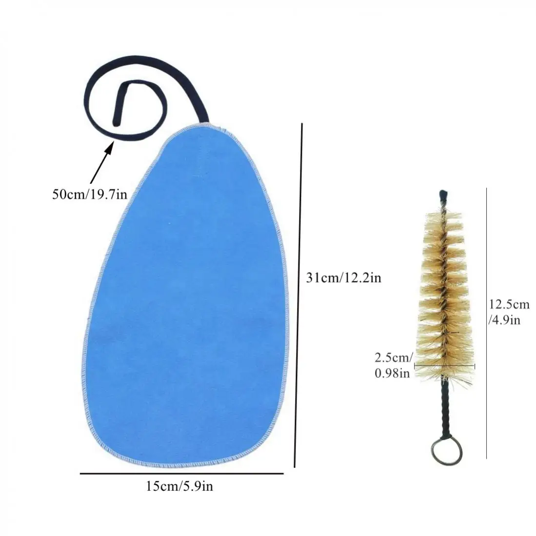 Artificial Faux Suede Saxophone Inner Chamber Cleaning Cloth Mouthpiece Brush  Maintenances Care Cleaning Tools