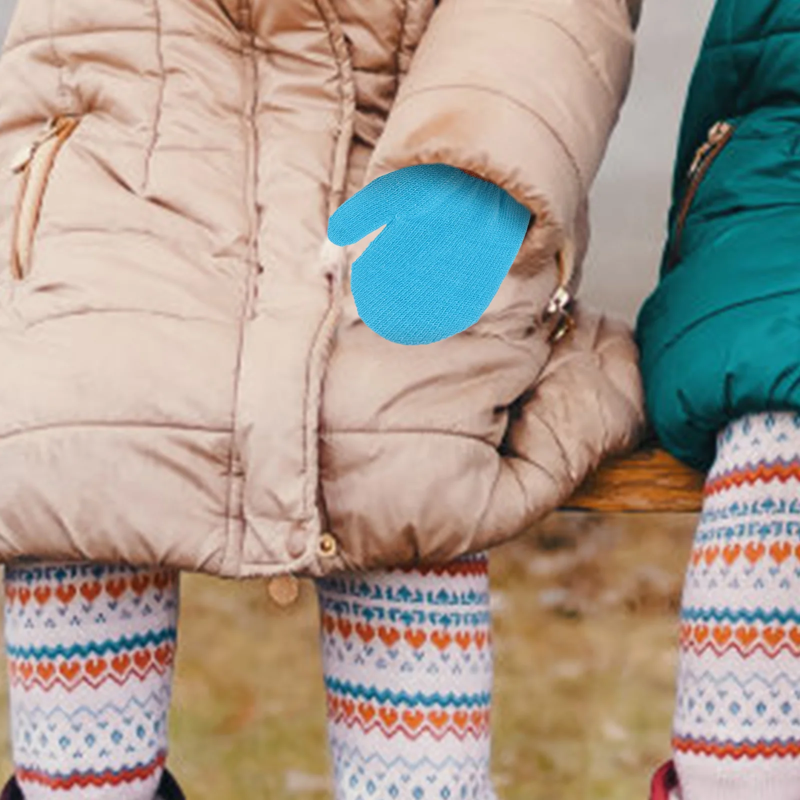 

5pcs Kids Anti-Scratch Winter Warm Compact Insulated Small Size Lightweight Indoor Outdoor Use Christmas Gift Knitted Gloves