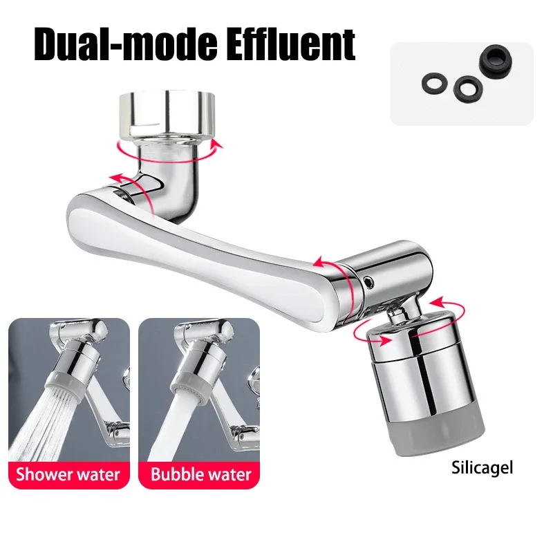 1080 ° rotatable extension faucet sprayer head water tap nozzle universal bathroom tap extend adapter aerator 2 spray modes image 6