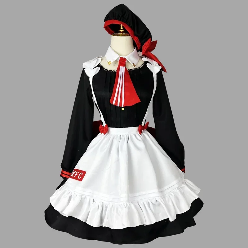 Genshin Impact Cosplay Costume Noelle KFC Uniform Lolita Maid Dress Wig Halloween Costumes For Women Sexy Clothing MN5