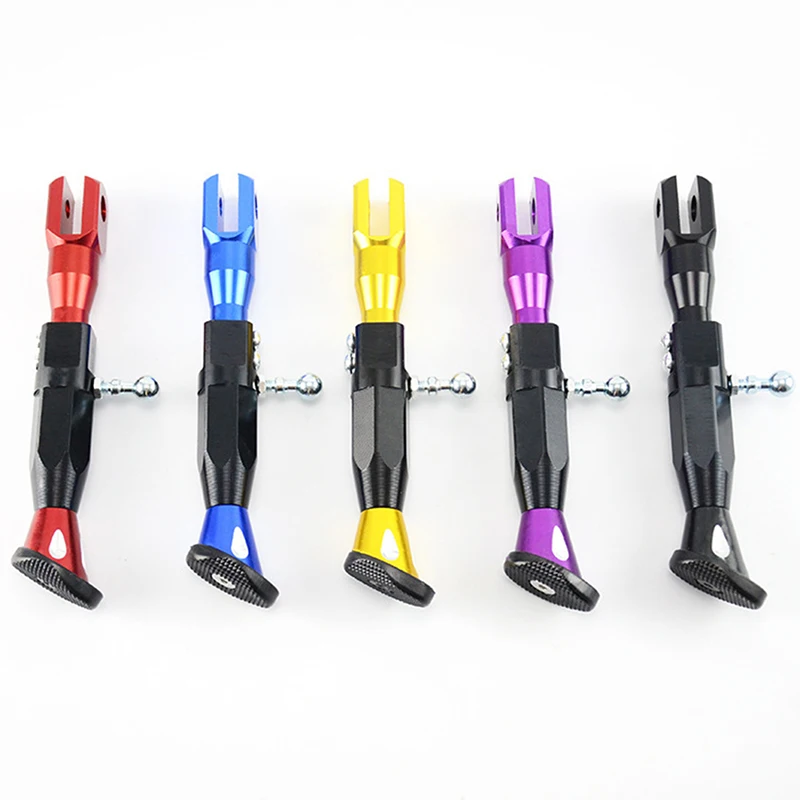 Adjustable CNC Metal Motorcycle Foot Kickstand Electrombile Kick Side Stand NEW High Quality Durable Parts Multicolour