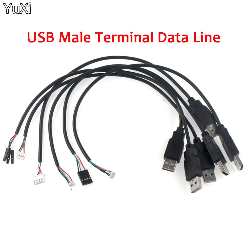 

1Pcs USB Male Terminal Data Line To Dupont Head JST 1.25/ZH1.5/PH2.0/XH2.54-4Pin Dupont Adapter Extension Cord Touch Screen Cord