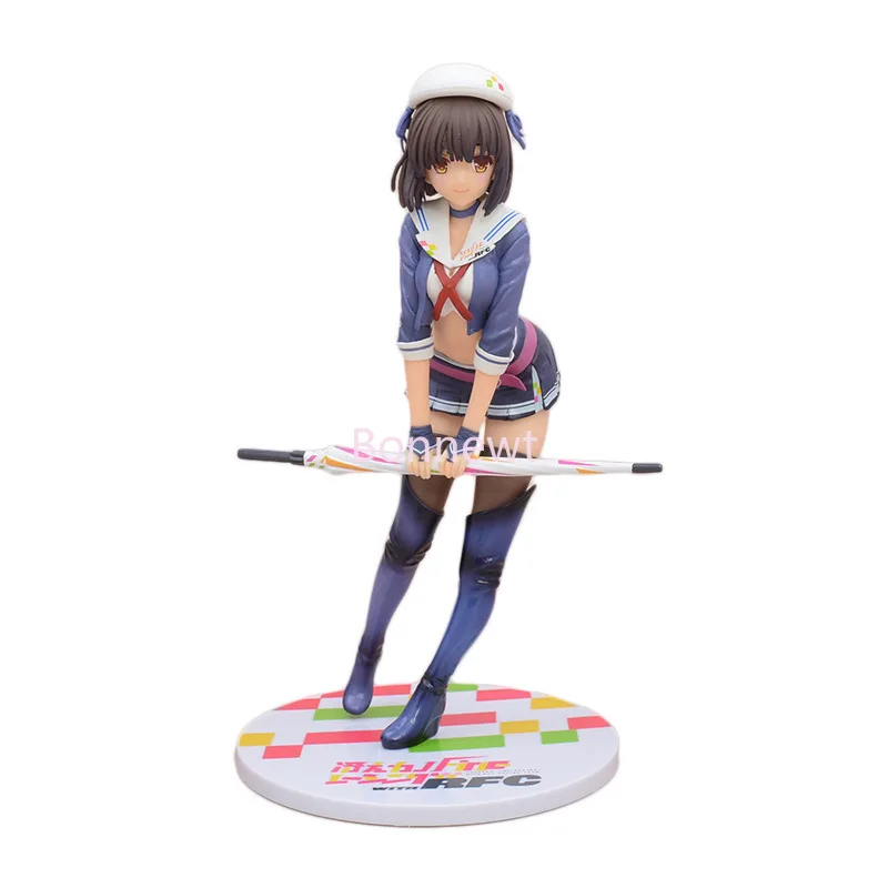 New 22cm Anime Megumi Kato Racing Girl GK Beautiful Girl Sexy Comic Quadratic Element Model Ornaments