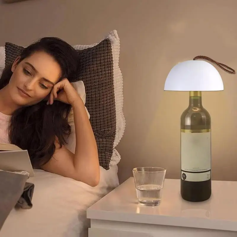 Touch Control Wine Bottle Light Bedside Night Light Touch Sensor Bottle Light Heads Creative Wine Bottle Plug-In Light For Home