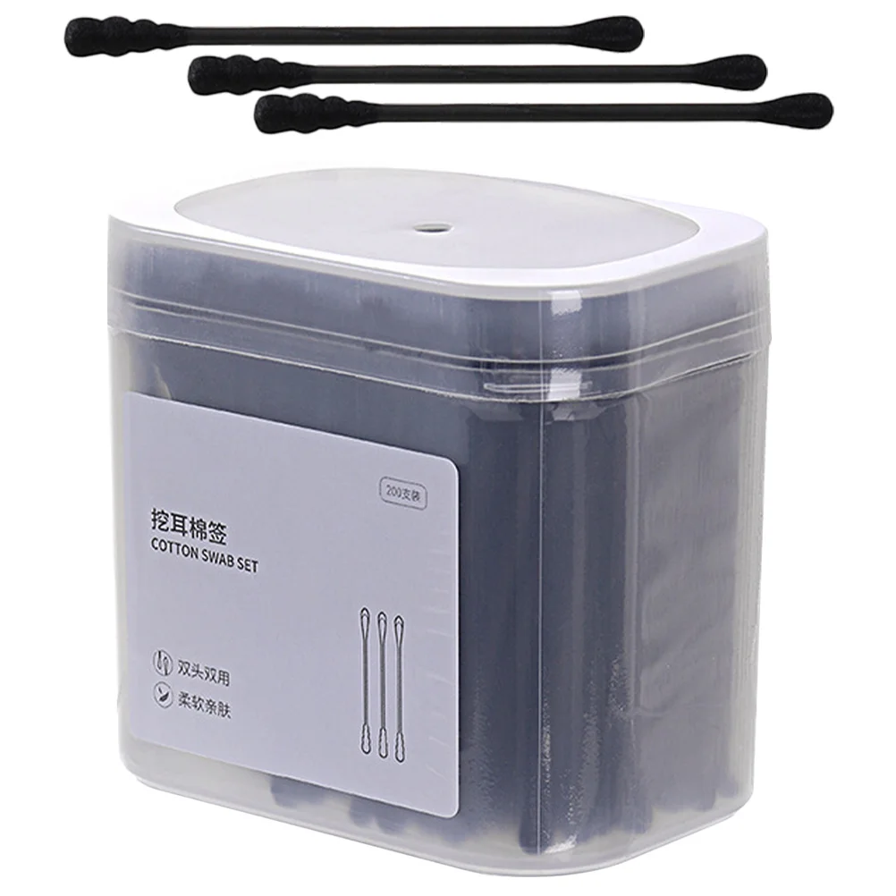 مسحات القطن إزالة شمع الأذن مزدوجة يميل 1 صندوق المتاح القطن يميل قضيب قوي عصا مقبض مريح المنزل