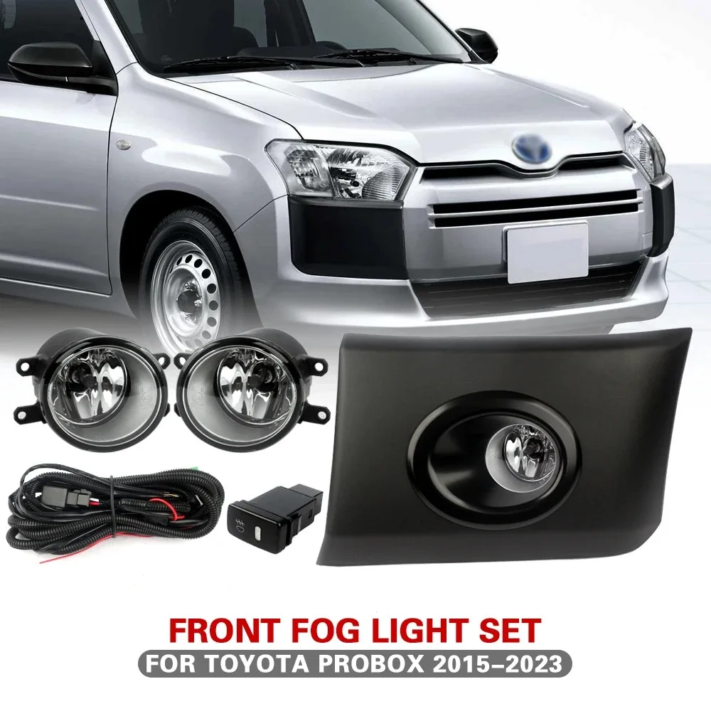 

For Toyota PROBOX 2015 2016 2017 2018 2019-2023 Halogen Bumper Fog Lights Driving Lamps w/Switch and Kits Pair Set Left+Right