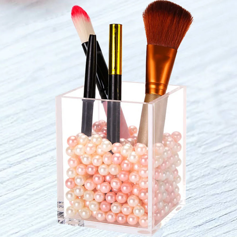Transparent Acrylic Makeup Tool Storage Box Large Capacity Desk Organizer For Brush Pen Pencil Chopsticks Holder