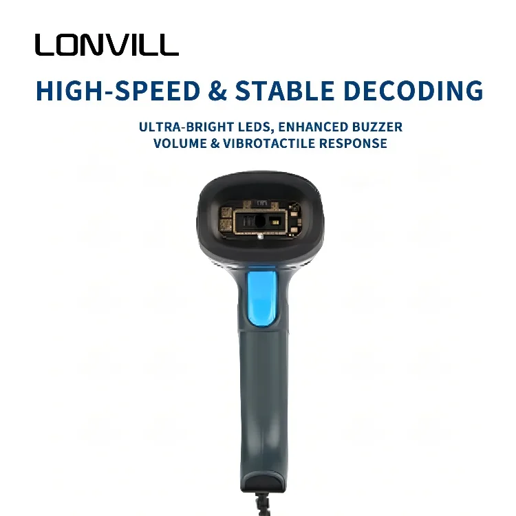 Factory price USB RS232 wireless wired OCR barcode reader handheld MRZ 2d barcode Scanning gun