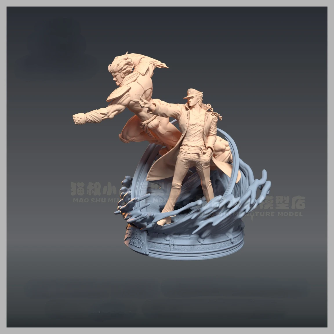 Anime peripheral figure  JoJo's Bizarre Adventure Kujō Jōtarō  1:43/Other size Resin white model GK Colorless model hand do