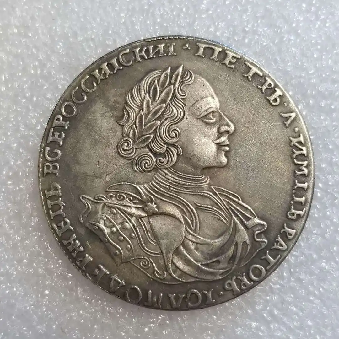 1722 Russia monete del dollaro d'argento da collezione decorazione della casa medaglia artigianale moneta ornamento da tavolo regali di natale #2342
