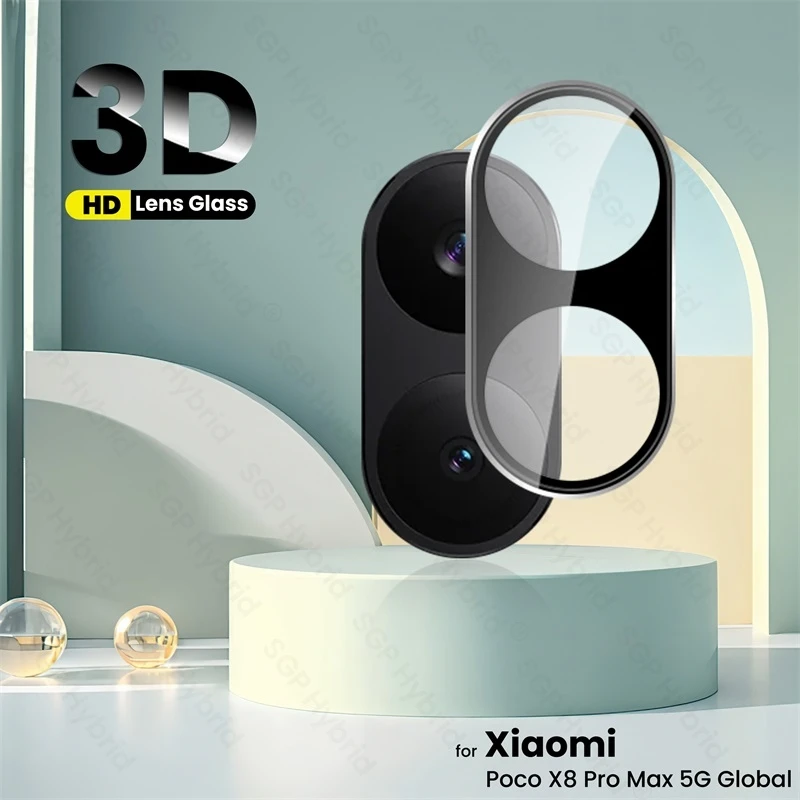 

Black 3D Lens Film for Poco X8 Pro Max PocoX8 ProMax X8ProMax PocoX8ProMax 5G 2602BPC18G 6.83" Back Camera Protectors Cover Cap