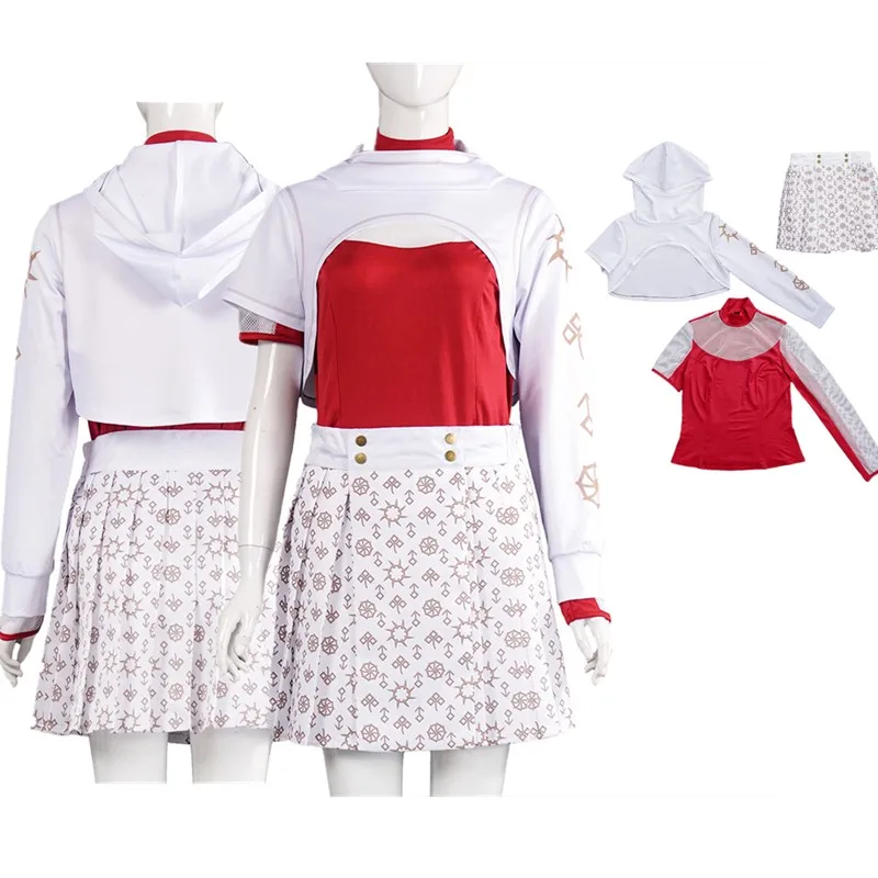 

Fantasy Addison Cosplay Costume TV Zombies2025 Adult Women Shirt Skirt Hooded Coat Outfits Halloween Carnival Party Suit