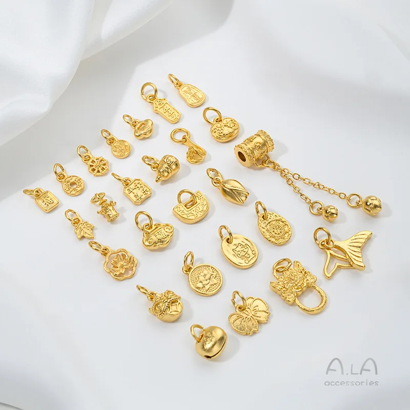 Not Easy To Fade, Vietnam Shajinfu Brand Peace And Joy Ruyi Lotus Pod Gourd Bell Pendant DIY Jewelry Pendant