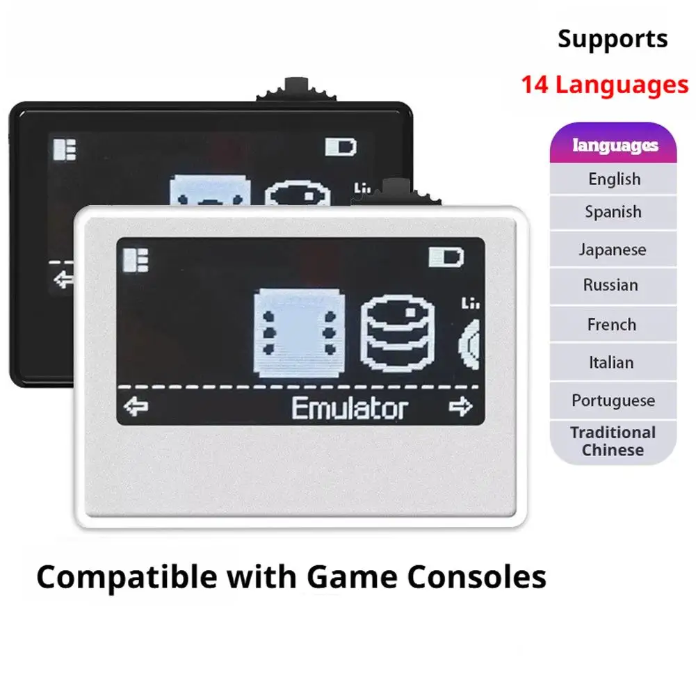 For INFC Pixl Amiibo Emulator For Switch One-Handed Scroll Wheel Visual NFC OLED HD Supports 14 Languages Smart Card Emulator