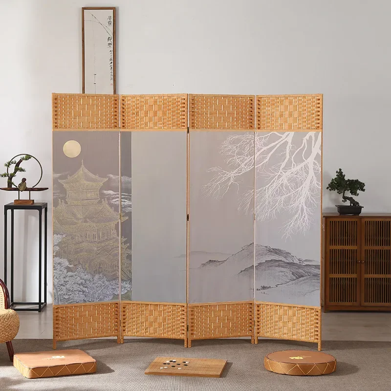 Chinese simple screen partition wall folding screen living room bedroom shading simple modern folding mobile cloth barrier house