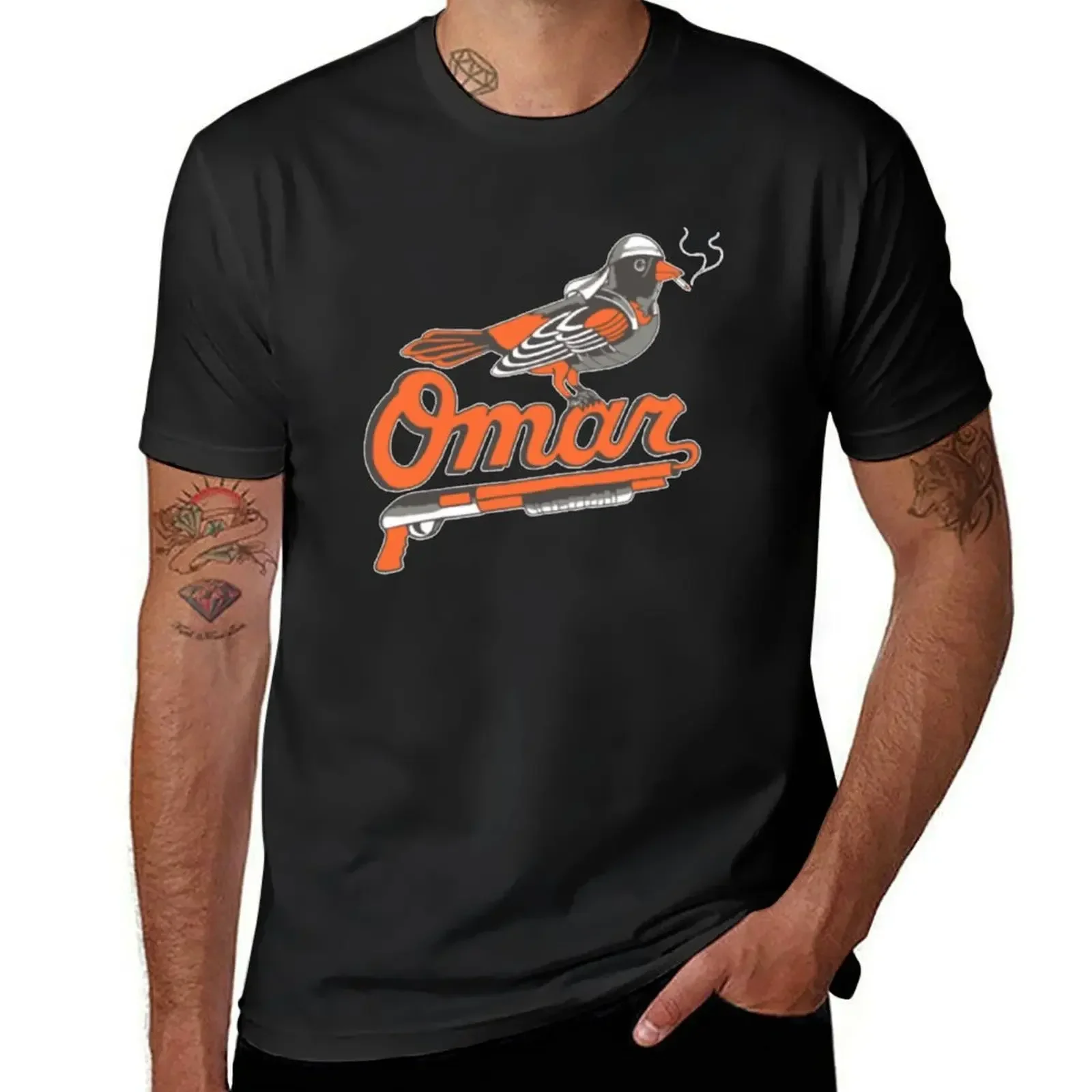 Omar The Wire Baltimore Oriole T T-ShirtOmar The Wire Baltimore Oriole T T-Shirt anime clothes blacks black t shirts for men