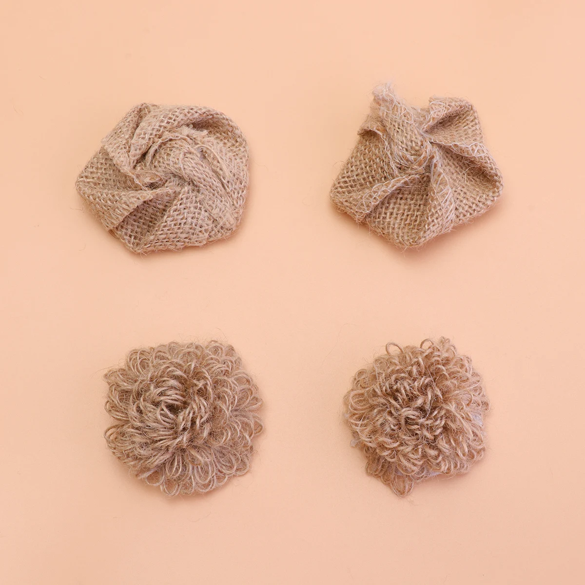 

24pcs Diy Jute Flower Burlap Rose Kit Rustic Linen Craft Vintage Handmade Materials Party Wedding Decoration Hat Shoe