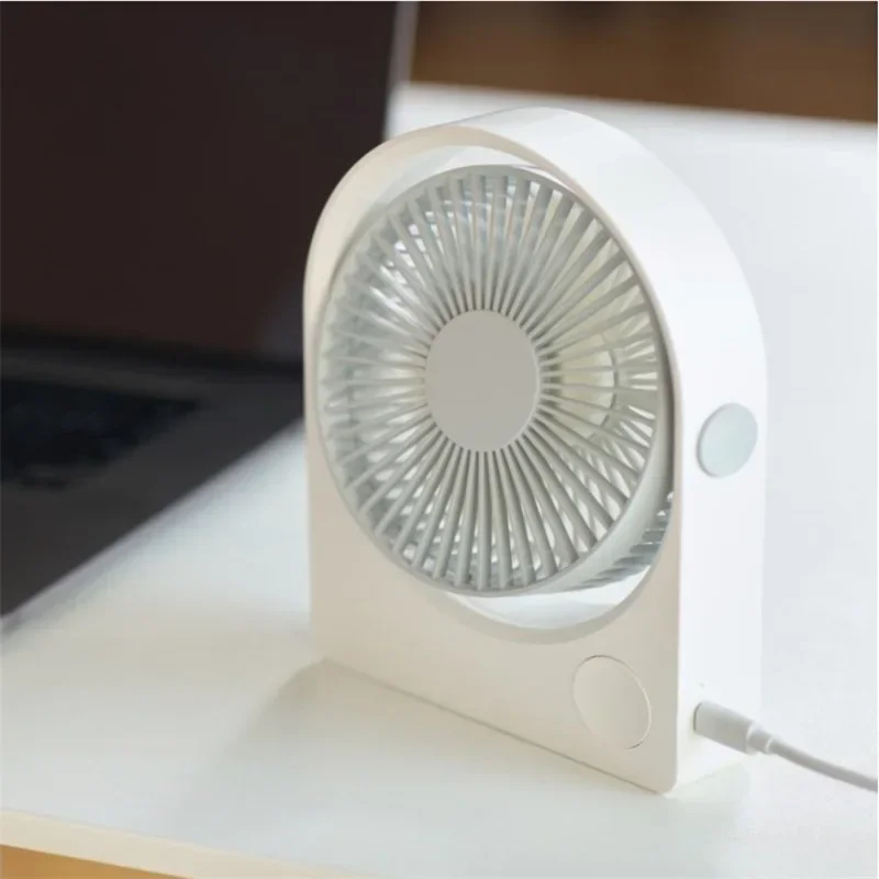 Ventilador de escritorio pequeño dormitorio USB pequeño ventilador silencioso escritorio de oficina estudiante mini carga al aire libre ultra larga resistencia fuerte enfriamiento h