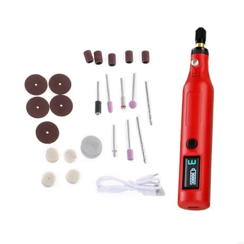 

25Pieces Miniature Handheld Digital Display Grinder Set for Craftsmen Hobbyists Precisions Crafting Jewelry Model Making