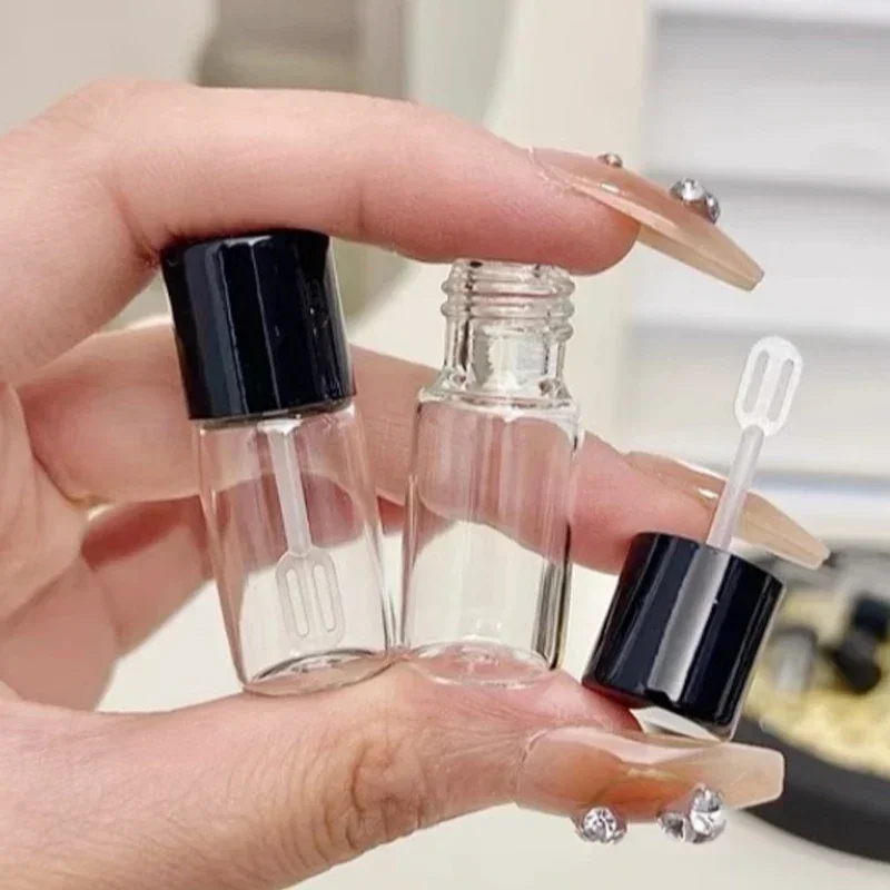 2/5/10Pcs Mini Glass Sub Bottles Small Scraper 4/5ml Empty Bottle Liquid Foundation Container Cream Travel Essentials Dispenser