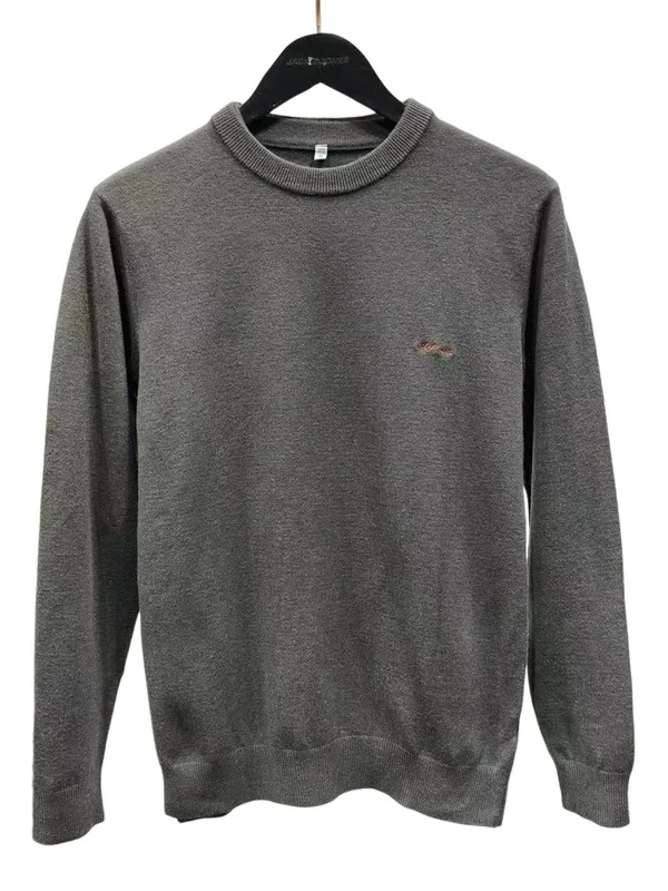 

Мужской шерстяной трикотаж, круглый свитер Ne с глубокими глазами, зимняя модная брендовая повседневная одежда, ультрамягкая однотонная смесь шерсти