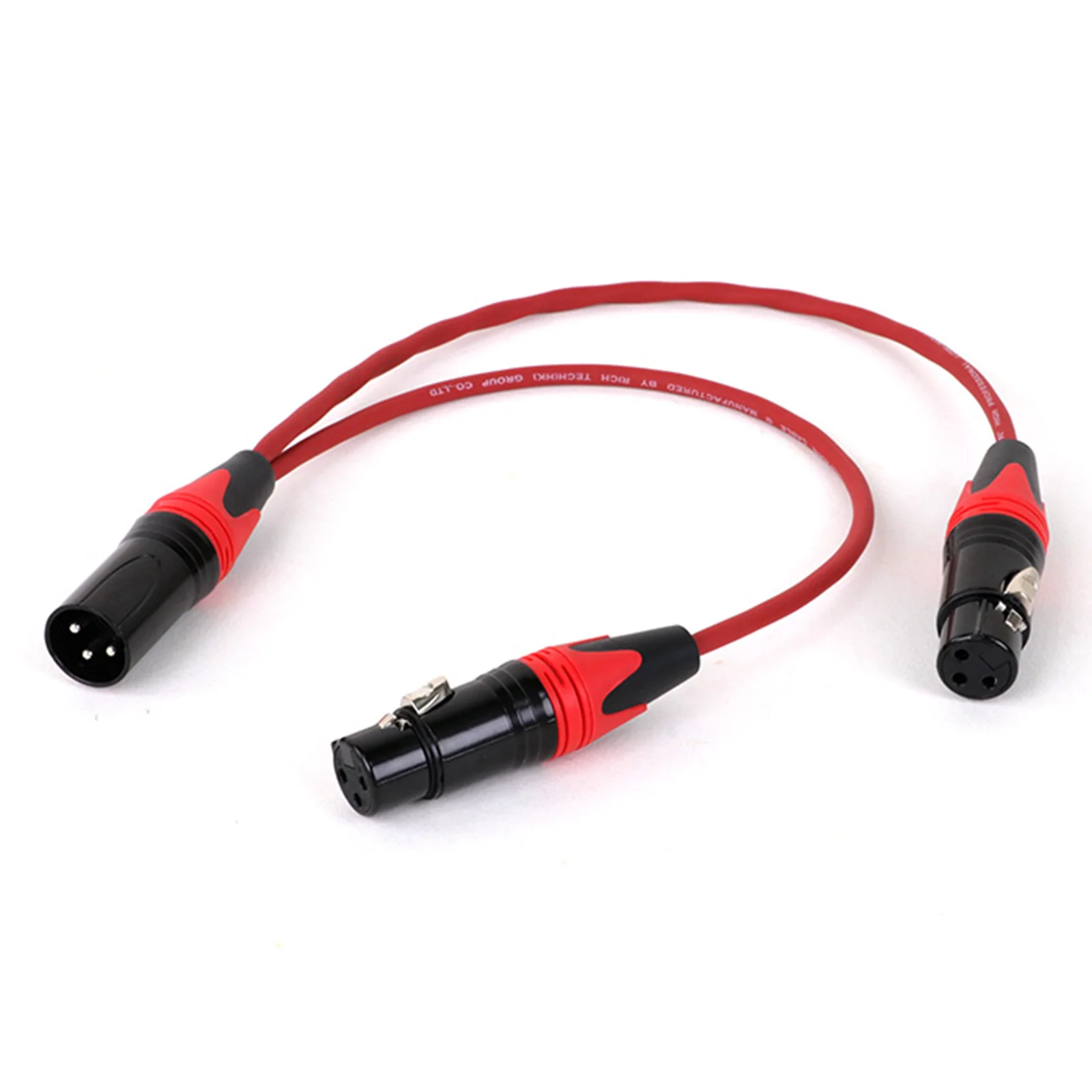 GuerGuo High Quality 3-Pin XLR Male Plug to Dual 2 Female Jack Y Splitter Mic DJ Cable Adapter For DVD Player Microphone 0.3M