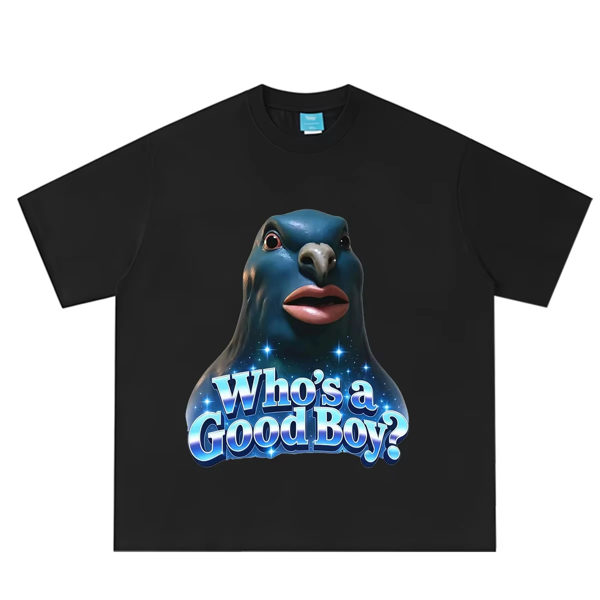Brainrot Pigeon Whos A Good Boy Funny Meme T-shirt Men and Women Hip-hop T-shirt Summer Short-sleeved Cotton Oversized T-shirts