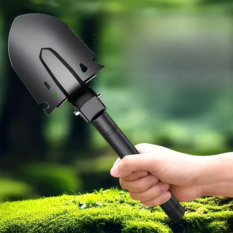 Manganese Steel Thickened Multi Functional Military Shovel Outdoor Car Shovel Spade For Fishing Camping Loosening Digging Tool