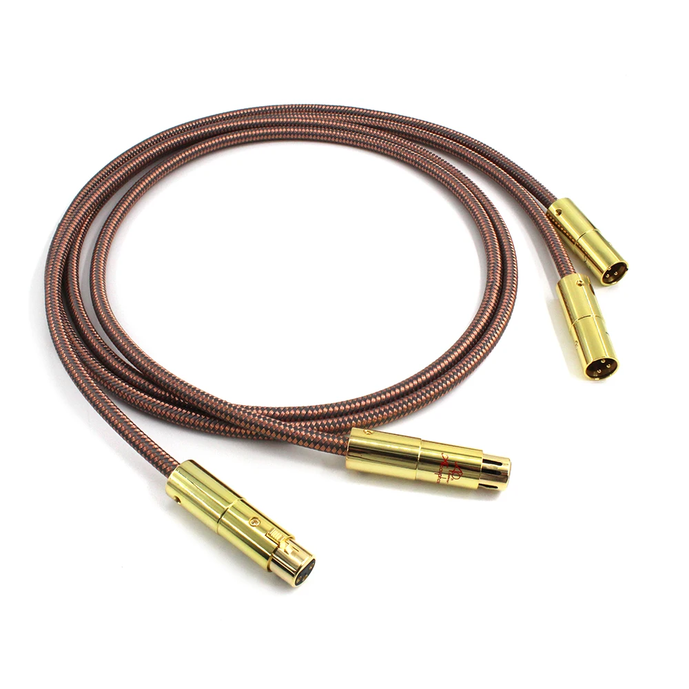 Hi-End Accuphase 40th Anniversary Edition 3 Pins XLR Interconnect Cable Hifi Signal Cable With Rhodium Plated XLR Plug