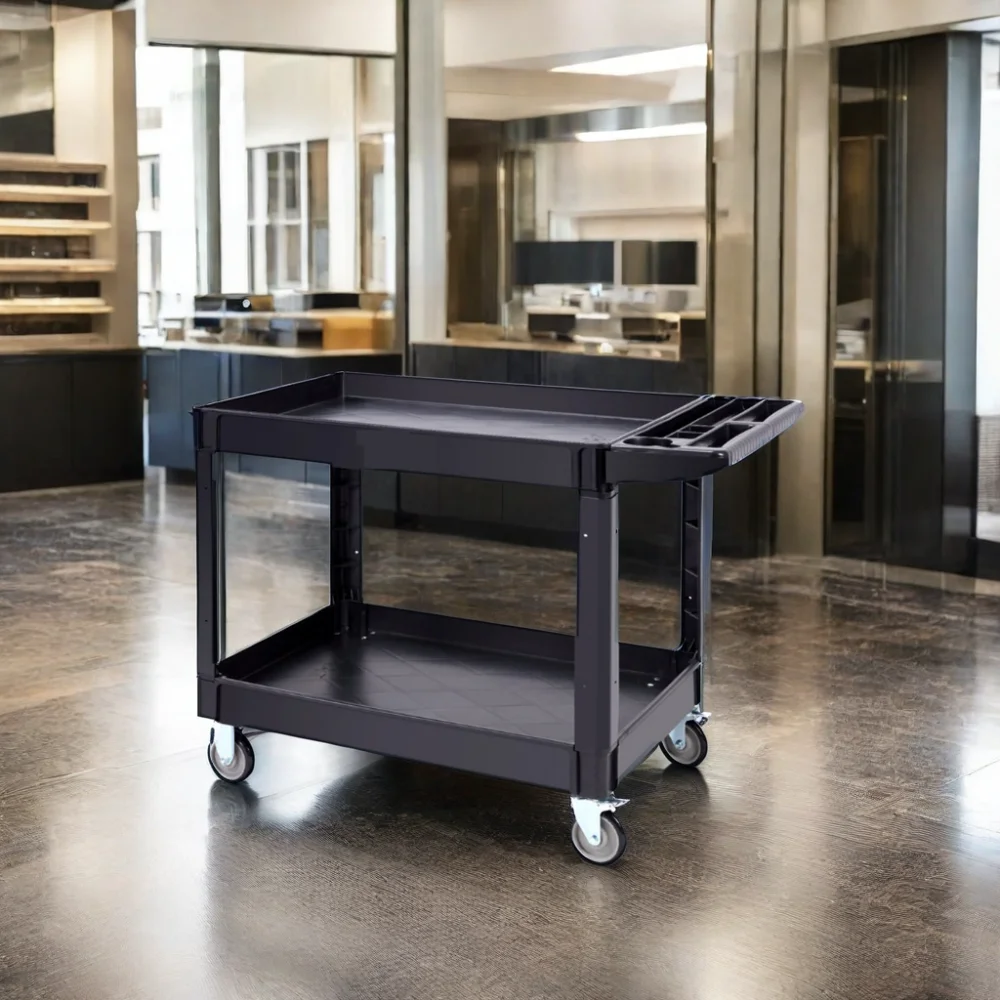 Carrello a mano industriale per carichi pesanti Carrelli per attrezzi multifunzione con ruote Carrelli di servizio in plastica Ristorante dell'hotel