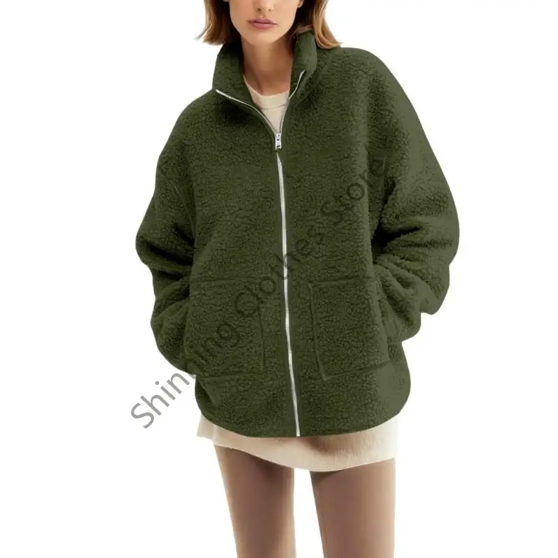 

M68A Women's Fleece Zip Up 2 in 1 Baby Wearing Winter Coat Thiken Warm Outerwear with Baby Pocket