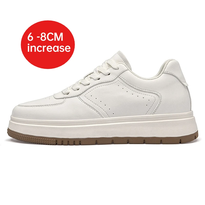 New Fashion Casual Shoes For Men Hidden Heel Invisible Height Increasing Sneakers