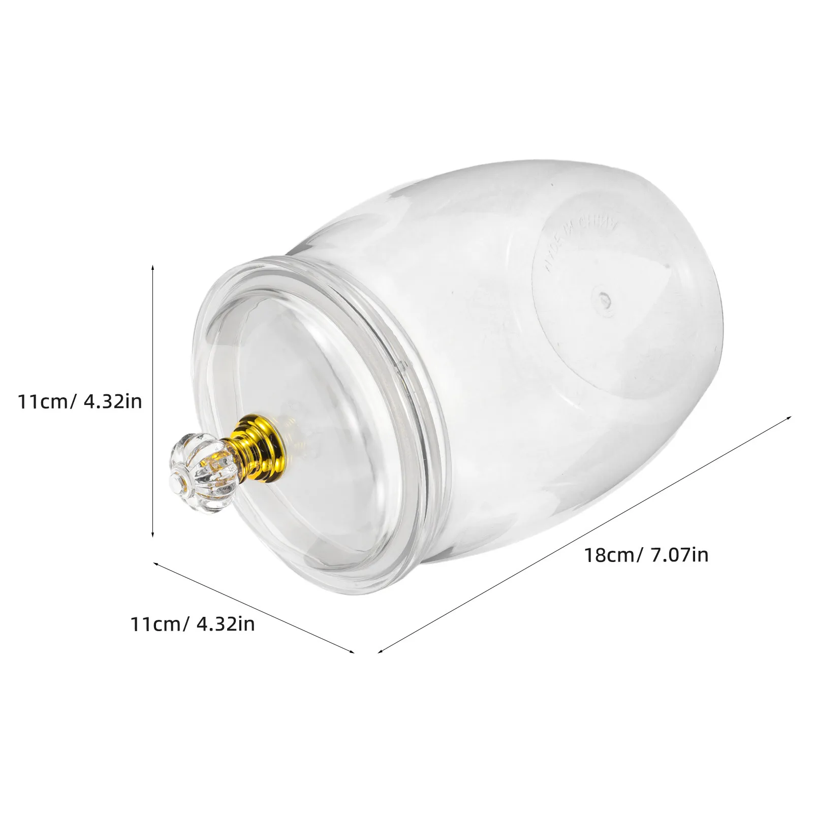 2Pcs Transparent Plastic Candy Container with Tight Seal 1.2L Lightweight Shatterproof Cookie Jar for Home Office Travel Snack