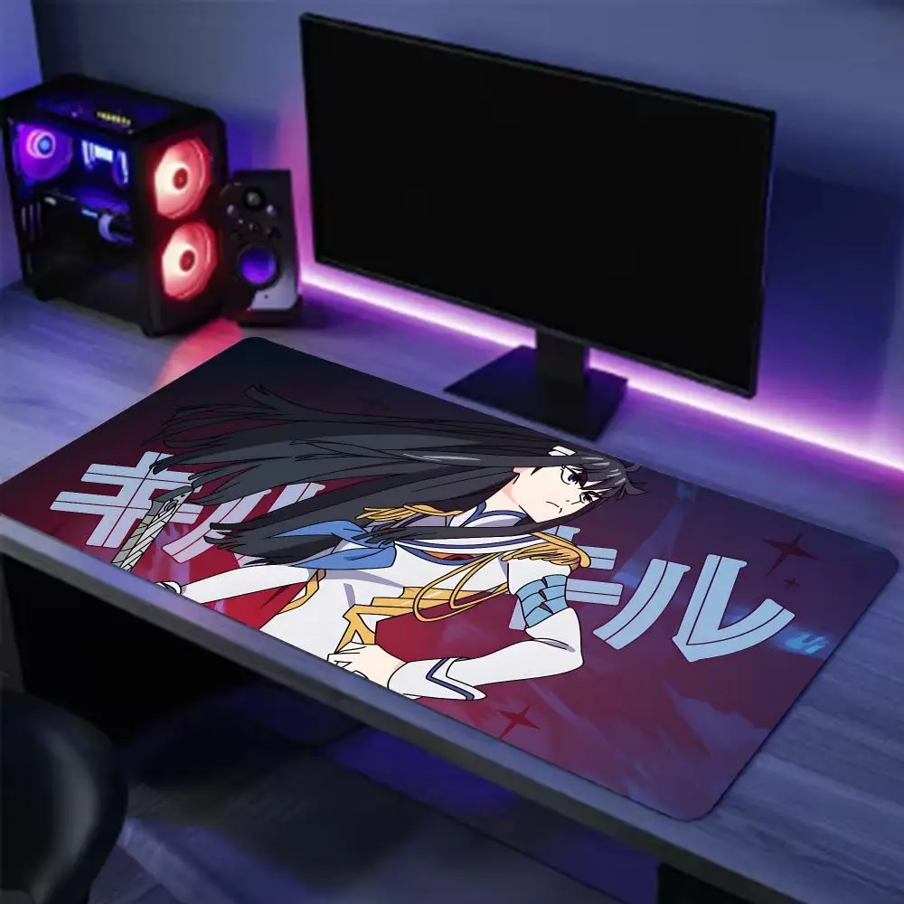 Rebellious Animation K-Kill La Kill Mouse Pad Large Gaming Mouse Pad  Non-Slip Rubber Base, Stitched Edge Waterproof Surface