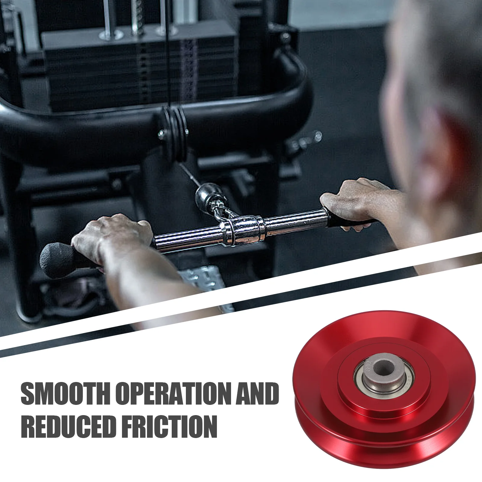 Aluminum Alloy Pulley Wheel Fitness Equipment Accessory Smooth Gym Pulley Bearing Easy Install Universal Part