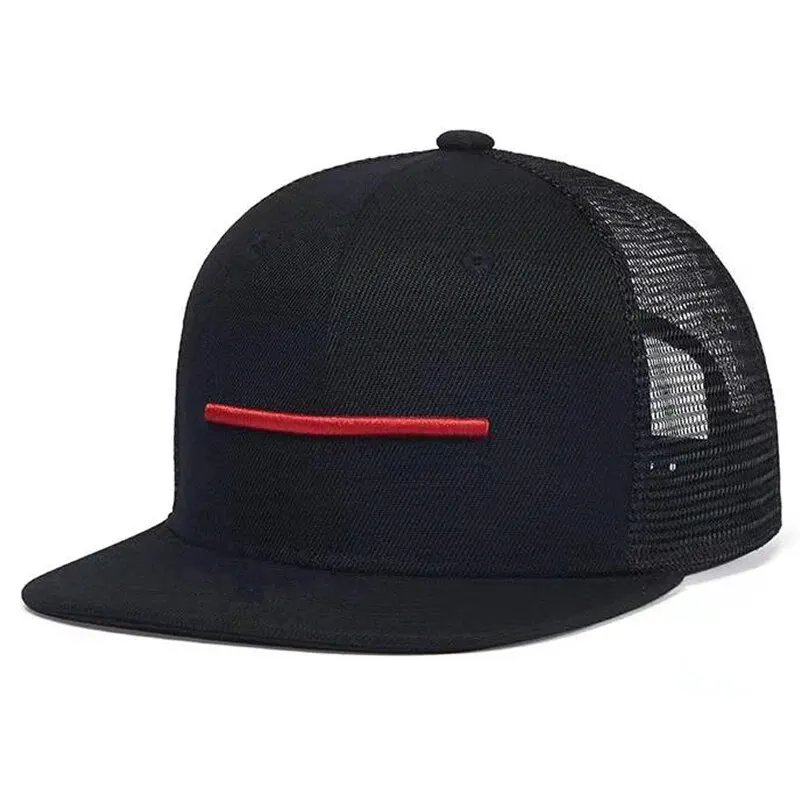 Unisex A Line Embroidery Hip-hop Net Hats Spring Summer Outdoor Adjustable Casual Baseball Caps Sunscreen Hat