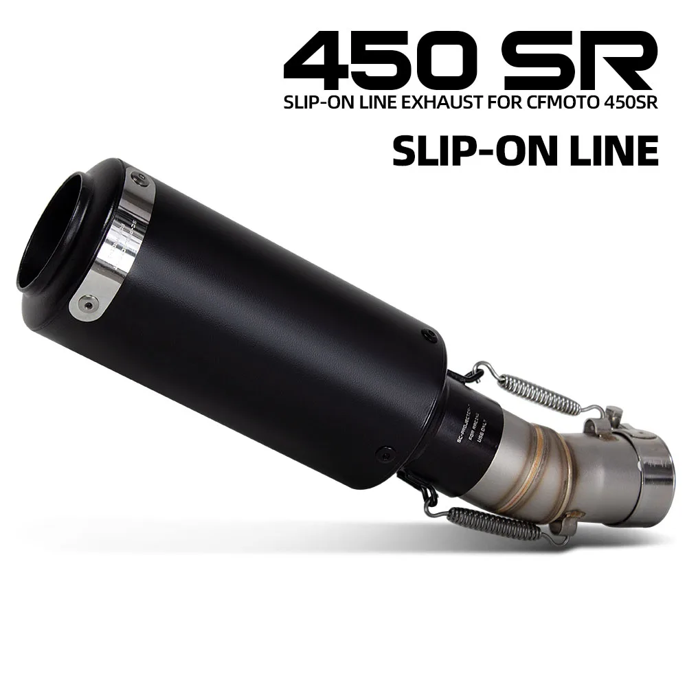 Kit de escape Slip-on Project Muffler para CFMOTO 450SR 450SS 450NK 450 SR SS NK 2022-2026, tubo de conexión intermedio para moto, kit de carreras
