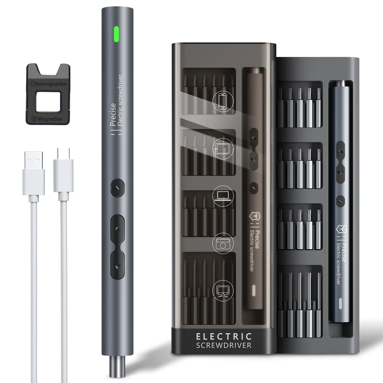 62/6 in 1 elektrische schroevendraaierset Precisiehandvat Draagbare elektrische gereedschapssets Draadloze draadloze kleine bits voor reparatie van telefoonhorloges