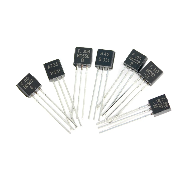 100PCS/Lot PNP NPN Transistors Kit TL431A 2N2222 2N3904 2N5551 BC337 BC547 BC548 BC557 S8050 TO-92 package radio transistor