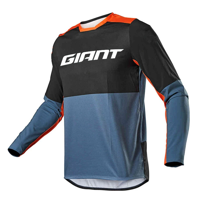 Men's Motorcycle Downhill Jersey Breathable Fast Dry Off-Road Racing Long-Sleeved Sports T-Shirt BMX Mountain Bike Enduro Jersey