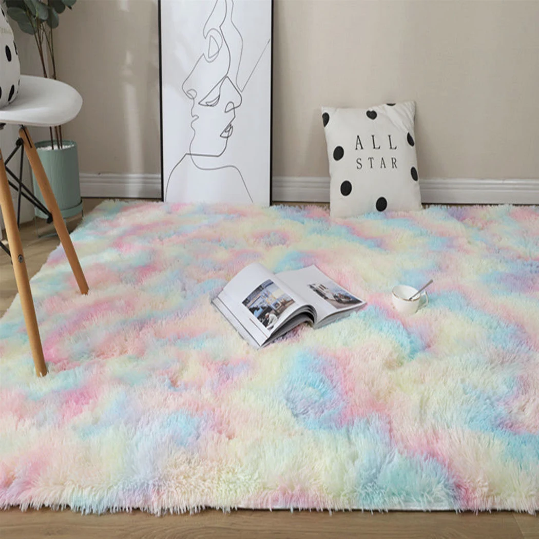 Area Rug Floor Mats 40*60cm Parts 1pcs Accessories Carpet Rectangular Replacement Tie-Dye Bedside Coffee Table