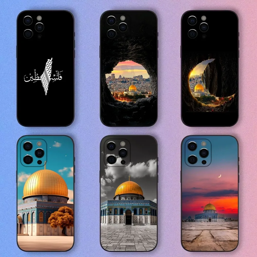 Jerusalem Building Phone Case For Apple iPhone 15,14,13,12,11,Pro,X,XS,Max,XR,Plus,Mini Soft Black Shell