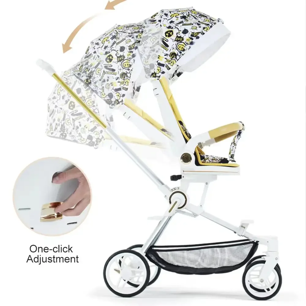 EN1888 zertifizierter faltbarer Kinderwagen, Babygeschenke, 2-in-1-Kinderwagen