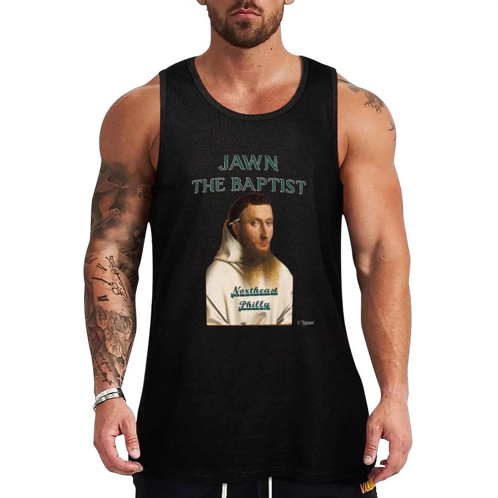 

Northeast Philly monk Jawn the baptist design Tank Top fitness clothing for men sleeveless shirts