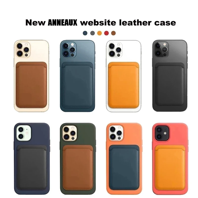 Magnetic Leather Wallet Card Holder Case for Magsafe IPhone 16 15 14 13 12 Pro Max 8 Plus Fine Woven Mac Safe Cover Accessories