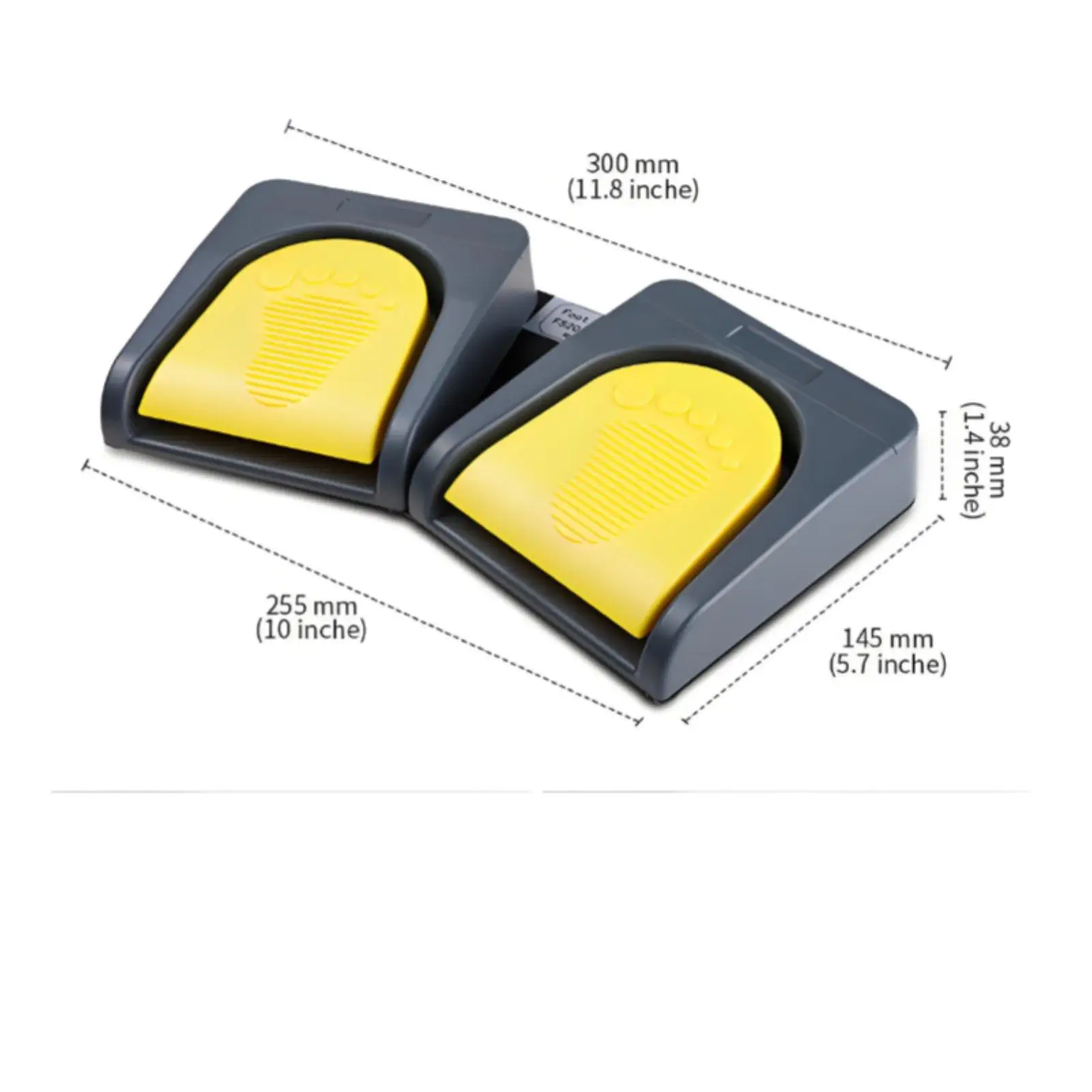 USB Double Foot Pedal Metal Base USB Foot Switch Multi-Function Keyboard